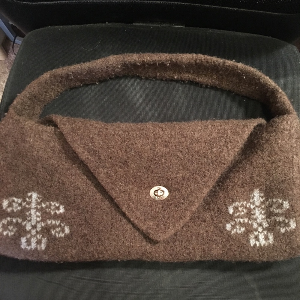 Handmade felted wool purse